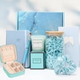 thumbnail image 3 of GRACETOP Blue Gift Set for Women – Scented Candle, Jewelry Case, Glass Cup & Crystal Pen, Ideal Mother’s Day, Valentine’s Day & Graduation Present, 3 of 10