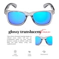 thumbnail image 5 of Translucent Frame Colorful Neon 80s Sunglasses for Men Women Reflective Mirrored Sun Glasses, 5 of 6