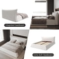 thumbnail image 5 of FIRSCOOK Luxury King Upholstered Platform Bed Frame with Headboard for Adults, Beige, 5 of 9