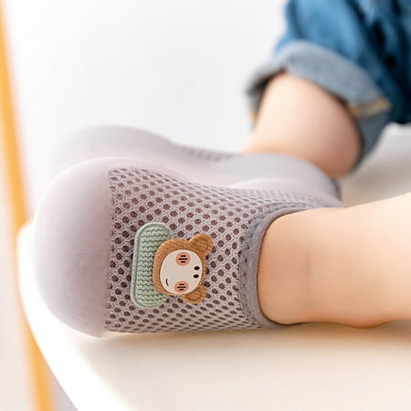

eczipvz Toddler Shoes Boys Girls Animal Prints Cartoon Socks Shoes Toddler Breathable Mesh The Floor Socks Non Slip Boys Shoes 8 Grey