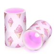 thumbnail image 7 of Yayeee Flameless Candles with Remote Flickering Battery Operated Multi Color Changing, Pink Cartoon Ice Cream, 7 of 7