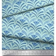 thumbnail image 3 of Soimoi Cotton Jersey Fabric Scales Geometric Print Fabric by the Yard 58 Inch Wide, 3 of 3