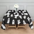 thumbnail image 3 of Black Halloween Ghosts Square Tablecloth,Waterproof Square Table Cover,Wipeable Spillproof Washable Table Cover for Home Kitchen Party Decor 60"x60"(152x152cm), 3 of 6