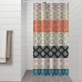 thumbnail image 2 of Colorful Pioneer Flower Pattern Shower Curtain 36"x72" ,Bathroom Decorative Shower Curtains Set with 12 Hooks,Modern Waterproof Washable Shower Curtain, 2 of 6