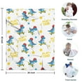 thumbnail image 4 of White Cartoon Dinosaurs Skateboards Pattern Blanket,Comfortable Soft Flannel Throw Blanket,All Season,Warm Lightweight Blankets for Sofa Bed Couch Living Room Chair,30"x40", 4 of 4