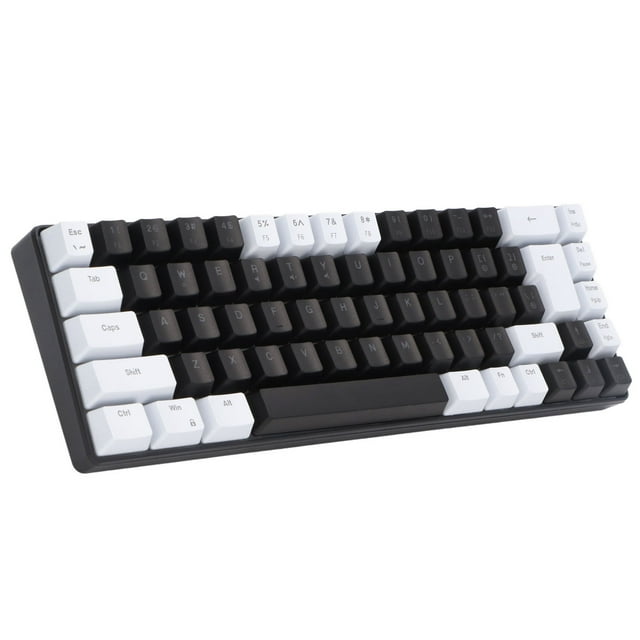 Clavier de Jeu Filaire, Clavier de Jeu à Membrane Rétroéclairée RVB, Mini Clavier Compact 68 Touches avec Touches Multimédias, Clavier Ergonomique pour Ordinateur Portable PC