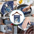 thumbnail image 3 of Navy Blue Christmas Kitchen Towels Set of 2, Water Absorbent Dish Towel, Snowman Xmas Snowflake Gifts Winter Decorative Hand Towels - Quick Drying Cloth for Cooking Baking, 18x28 Inch, 3 of 8