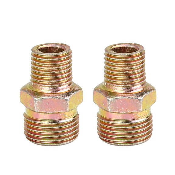 2pcs 1/4" NPT Pipe to M18x1.5mm Male Car Air Hose Fitting Connector Adapter