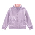 thumbnail image 3 of Abtuhar Boys and Girls Fall Winter Casual Outerwear and Jackets Solid Stand‑collar Fleece Warm Coat for 3‑14 Years, 3 of 5