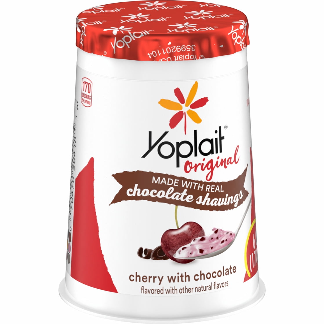 Yoplait Original Cherry with Chocolate Low Fat Yogurt, 6 oz Yogurt Cup