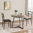 thumbnail image 2 of Round Dining Table for 2,Circle Dining Table and 2 Chair Set,Coffee Table and Chair Round Office Conference Reception Coffee Table for Office Lounge Kitchen Table and Chair Set Dining Table, 2 of 9