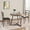 Rustic Brown, variant on Round Dining Table Set for 2, Modern Kitchen Table Chairs Set of 2, Small 3 Piece Dining Room Table Set with 2 Upholstered Chairs, Furniture Set Dinette for Small Place, Apartment