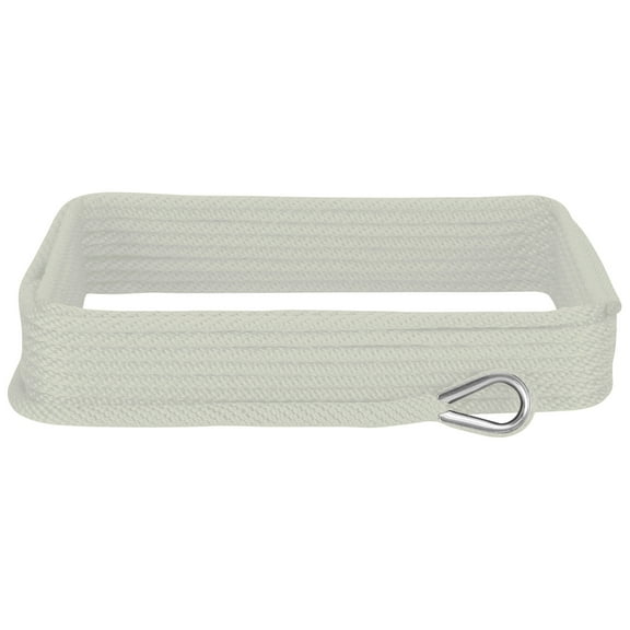 Extreme Max 3006.3455 BoatTector Solid Braid MFP Anchor Line with Thimble - 1/2" x 50', White