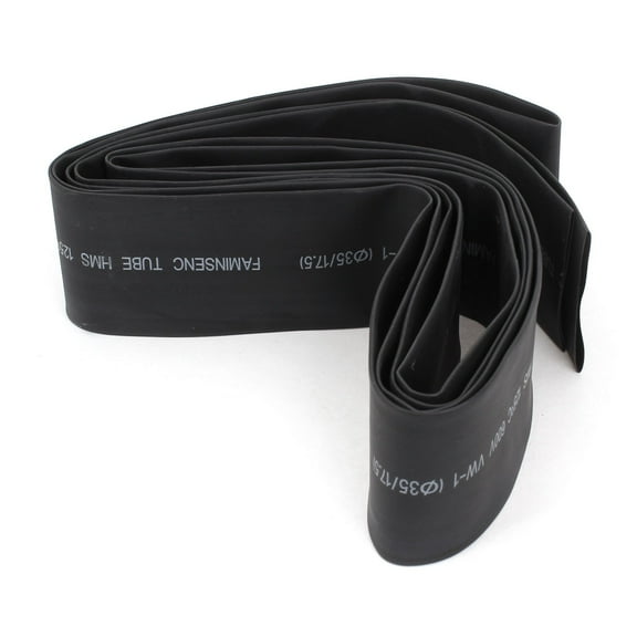 600V 125C 35mm Insulated 2:1 Heat Shrink Tube Shrinkable Hose Black 3 Meter Long