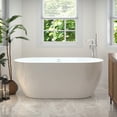 thumbnail image 6 of FerdY Bali 59" Acrylic Freestanding Soaking Bathtub in Glossy White. Ferdy-02538-1500-BN, 6 of 9