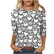thumbnail image 2 of Xuyuer 3/4 Sleeve Round Neck Top - Women's Versatile 3/4 Sleeve Casual Shirt for Layered Spring Outfits, Transitional Season Styling & Effortless Daily Wardrobe Essential, 2 of 8