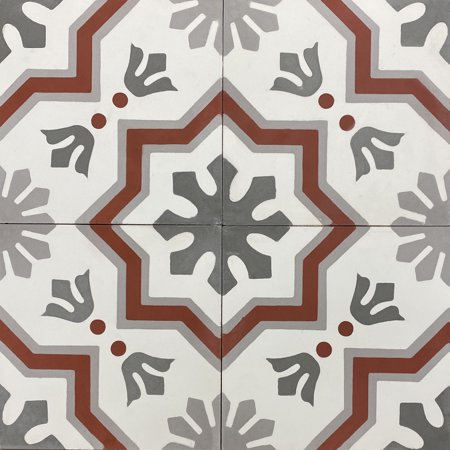 Koni Cement Tile Series KCT 08 Regular 8 in X 8 in Handmade Cement Tile (7.11 sq ft/Box)