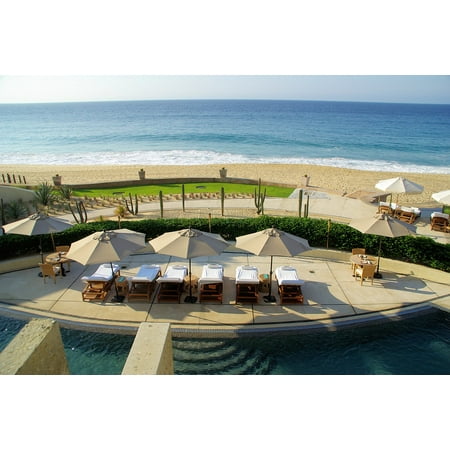 Canvas Print Cabo Mexico San Lucas Sea Swimming Pool Resort Stretched Canvas 10 x