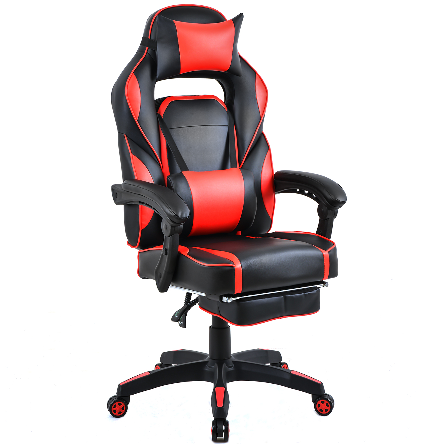 AOOLIVE Gaming ChairSoft pillow and backrest Extendable footrest