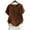Brown, variant on Women's Cotton Linen T-Shirts Short Sleeve Tunic Tops Casual Loose Blouse