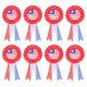 thumbnail image 1 of Tinplate Breastpin Brooch Independence Day Brooch Pin 10Pcs for Clothing Decor, 1 of 4