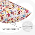thumbnail image 3 of Lsque Cute Butterfly Flowers Pattern Pillow Case – Soft & Cozy Throw Pillow Cover, Hypoallergenic Cushion Case for Sleeping Women with Envelope Closure-20"x30", 3 of 6