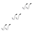 thumbnail image 3 of Kenally 1 par de perchas para asiento trasero, reposacabezas limpio, gancho para cartera, capacidad de carga máxima de 30 kg, estante de almacenamiento Blanco 3piezas Kenally CBP229044, 3 of 6