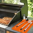 Grilling Mats for Gas Grill Silicone Grill Mat Large Size Silicone Side