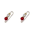 thumbnail image 3 of Broche de Perlas de Diamantes de Imitación Jumpingount Alfiler de Cuentas Grandes Rojo, 3 of 6