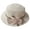 White, variant on Women's Floral Knit Sun Hat with Bow Accent - UPF 50+ UV Protection Breathable Bucket Hat for Summer