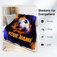 thumbnail image 3 of Custom Football Blanket, Cozy Soft Throw Blankets for Kids, Cool Black Flannel Throw Gifts for Couch Sofa, 40x50 Inches, 3 of 5
