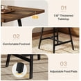 thumbnail image 5 of Finmind 31.1" Square Industrial Dining Table for 2-4 People, Small Spaces, 5 of 7
