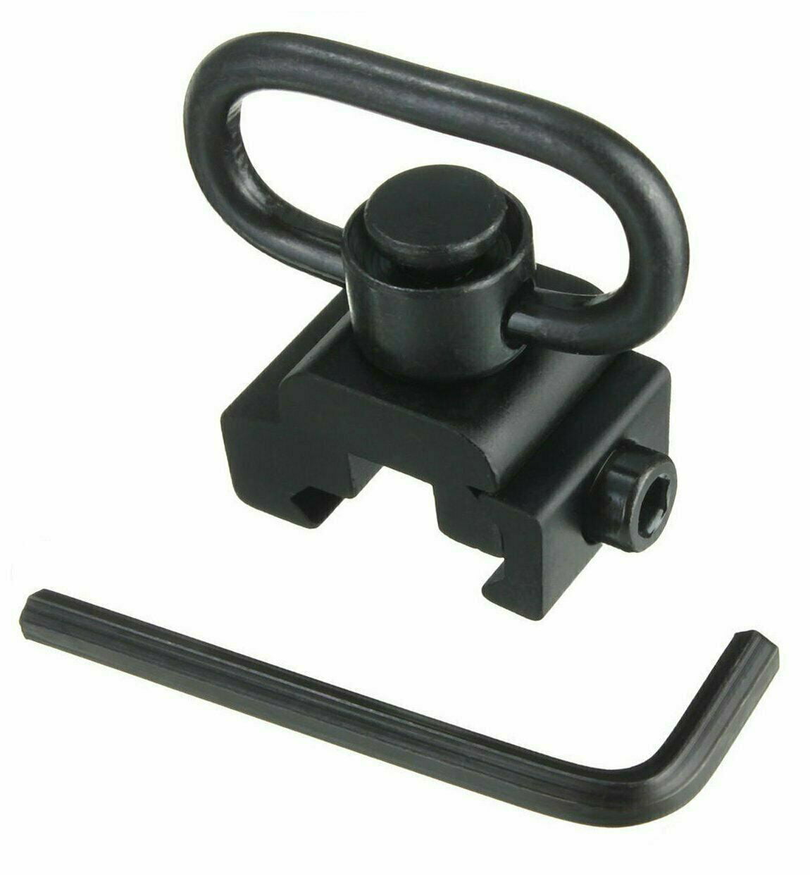 QD Sling Mount and Swivel with Release Button for Picatinny Weaver Rail 