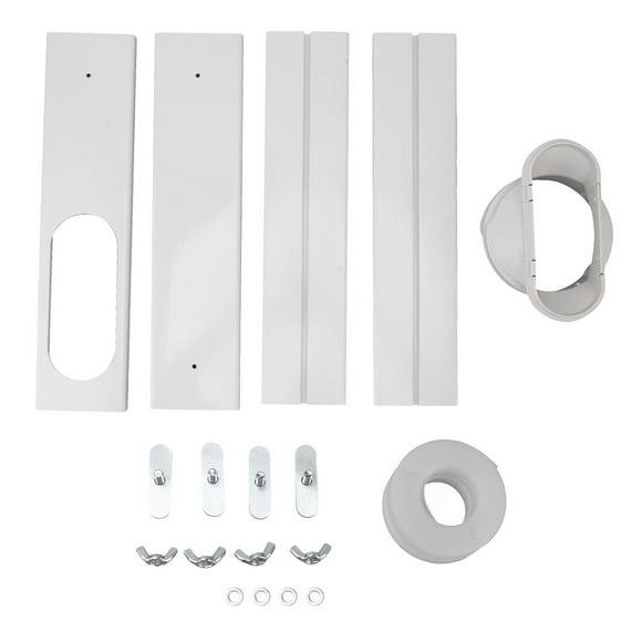 Portable AC Window Vent Kit Air Conditioner Window Kit Adjustable PVC Window Seal Kit Panels for Horizontal Vertical Window