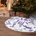 thumbnail image 5 of Defioc Lavender Flowers for Christmas Tree Skirt Snowman Xmas Tree Skirt Farmhouse Christmas Decorations Tree Mat for Holiday Party Decor-30", 5 of 6