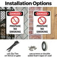 thumbnail image 3 of Propane No Smoking OSHA Danger Aluminum Sign 14 Inch x 10 Inch - 10 Pack, 3 of 8