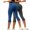 Blue, variant on Women's 2 Pack High Waist Capri Yoga Pants, 3D Textured Seamless Tummy Control Workout Leggings with Butt Lifting Effect, Scrunch Peach Hip Gym Tights for Running Fitness Daily Wear Blue XXL