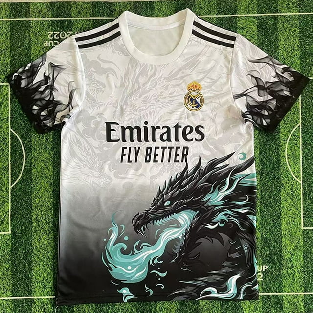 Camiseta De Fútbol Clásica De Verano Blanca De Edición Especial Del Real Madrid, Temporada 24-25, Manga CortaXL