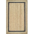 thumbnail image 4 of Agro Richer Black Border Beige Color Rectangle Natural Jute Area Rugs for Living, Carpet for Kitchen outdoor & Indoor (6x8" Feet), 4 of 5