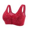 thumbnail image 3 of TIMIFIS Red Women Front Closure Daisys Bras No Underwire Push up Bra Plus Size Front Button Bra Breathable Wireless Bra, 3 of 3