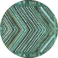 thumbnail image 1 of Ahgly Company Indoor Round Persian Turquoise Blue Traditional Area Rugs, 3' Round, 1 of 4