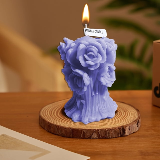 Decoraciones para San Valentín, ramo de flores, velas perfumadas, flores de peonía, rosas, adornos y regalos de boda para San Valentín, velas perfumadas