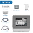 thumbnail image 2 of Sunvivi Portable Countertop Dishwasher 18", 152oz Built-in Water Tank, 6 Wash Programs, Energy Star, Delay Start for Apartments & RV, 2 of 8