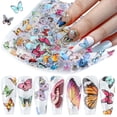 thumbnail image 1 of Stickers de Papel Transferible para Uñas con Mariposas Holográficas Onsdag - 10 Rollos, 1 of 6