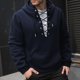 thumbnail image 1 of pstuiky Camisas de invierno de manga larga para hombre, Sudadera con capucha informal de colores sólidos para hombre, con bolsillo y manga larga, para hacer ejercicio Tops de hombre m, 1 of 6