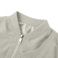 thumbnail image 5 of YUGYXL Men's Classic Stand Collar Bomber Jacket with Pockets Full Zip Lightweight Casual Flight Coat for Daily Streetwear Beige Jacket, 5 of 6