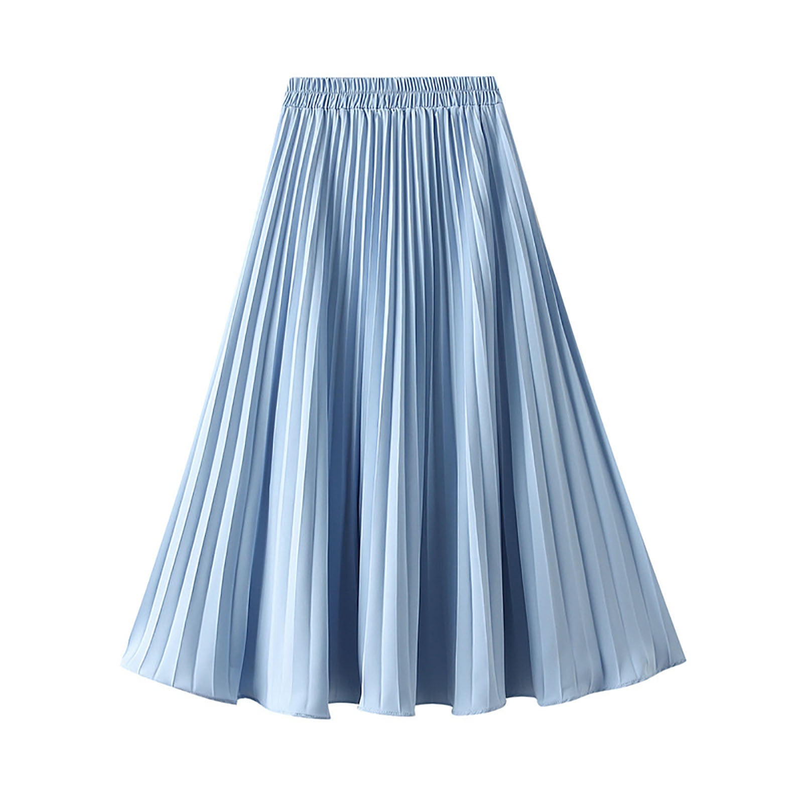 Mrat Weekend Skirts Women's Solid Color Summer Skirt High Waist