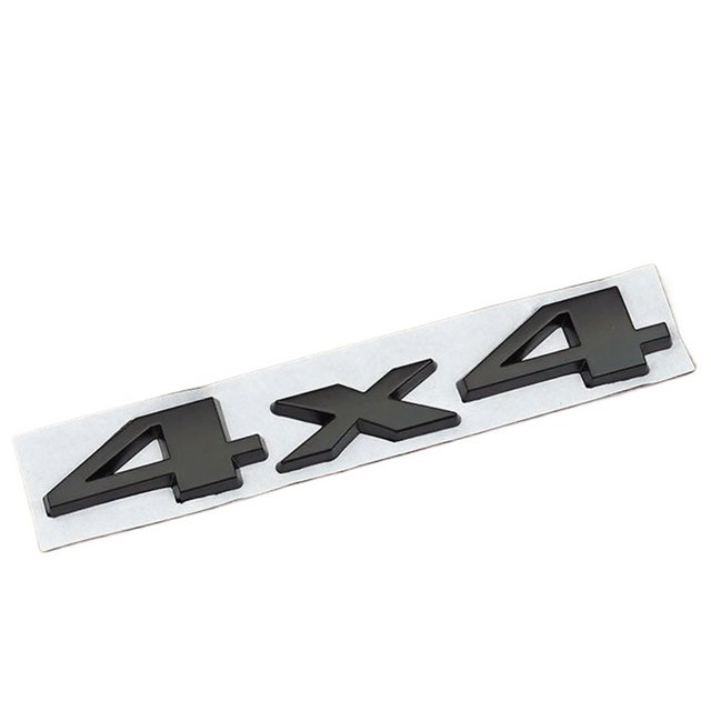 ZWP Chrome Black Nameplate 4X4 Logo Emblem Car Rear Trunk Sticker Badge Compatible With Ford Jeep Grand Cherokee Wrangler Compass Accessories