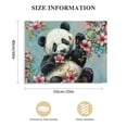 thumbnail image 3 of Nawypu  Cute Animal Canvas Wall Art Baby Panda Playing with Flower Pictures Print Chinese Style Painting Artwork Stretched and Framed Artwork for Kids Bedroom Living Room Nursery Decor, 3 of 6