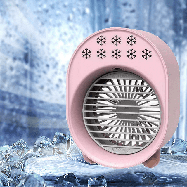 Climatiseur Portable Usb Rechargeable Ventilateur de Climatiseur Portable-Rose